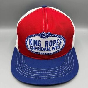 Vintage King Ropes Trucker Hat Red White Blue Mesh Snapback Cap